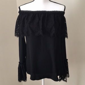 Black Off-The-Shoulder blouse!